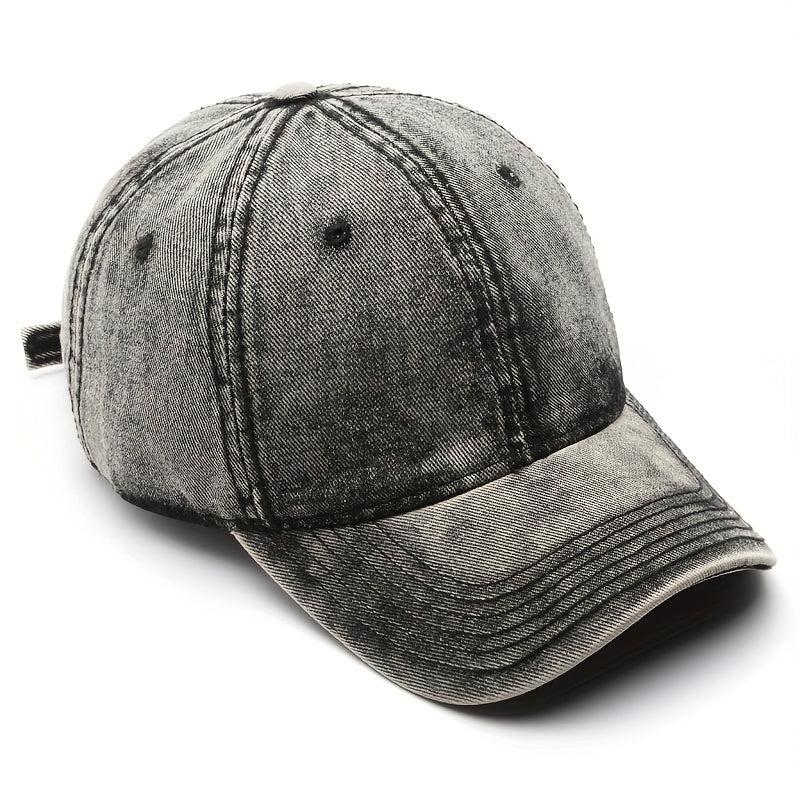 Acid Washed Denim Baseball Cap Trucker Cap