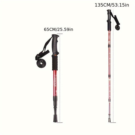 Aluminum Hiking Stick Folding Pole for Camping Mountaineering