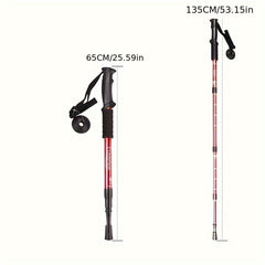 Aluminum Hiking Stick Folding Pole for Camping Mountaineering