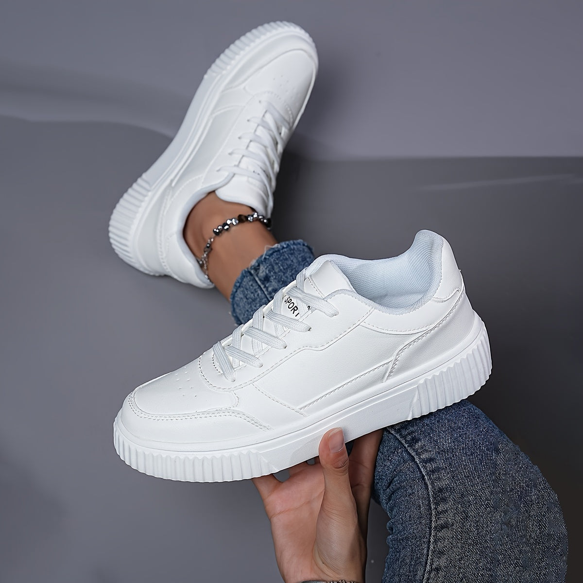Women's Minimalist Solid Flat Shoes Casual Low Top Sports Shoes
