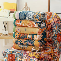 Boho Pattern Beach Towel Quick Drying Soft Absorbent Cotton Blanket