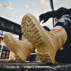 Men's Tactical High Top Lace Up Boots - Outdoor Walking Shoes