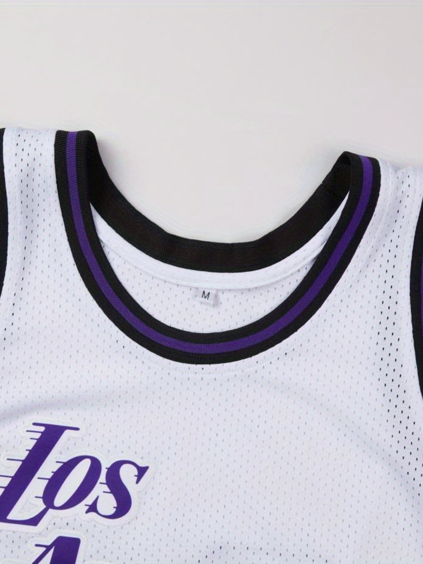 Mens LA 24 City Edition Embroidery Basketball Jersey Retro Mesh