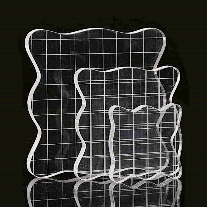 3pcs Acrylic Clear Stamp Blocks Set - DIY Scrapbooking Tools