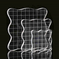 3pcs Acrylic Clear Stamp Blocks Set - DIY Scrapbooking Tools