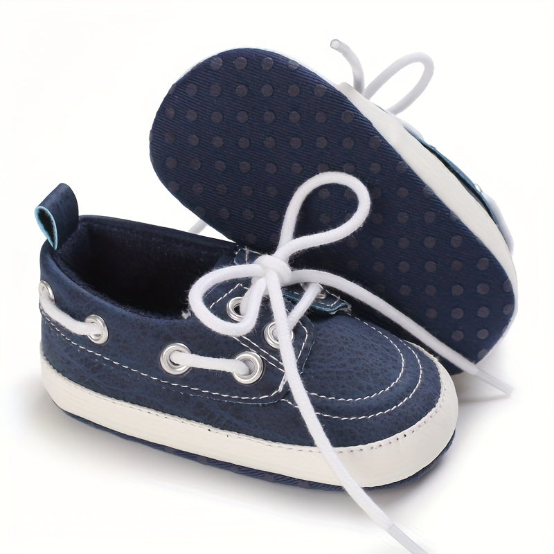 Baby Boys Lace Up Sneakers Lightweight Non Slip Shoes