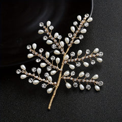 Bride Hair Clip Rhinestone Hairpin Faux Pearl Beads Hair Accessories