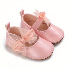 Bowknot High Heel Shoes For Baby Girls Lightweight Non Slip Soft Bottom Dress