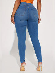 Dark Skinny High Rise Jeans Women's Denim Pants