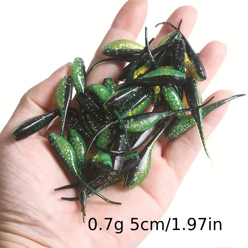 10pcs Small Tadpole Bionic Soft Bait 0.7g for Perch Bass Fishing