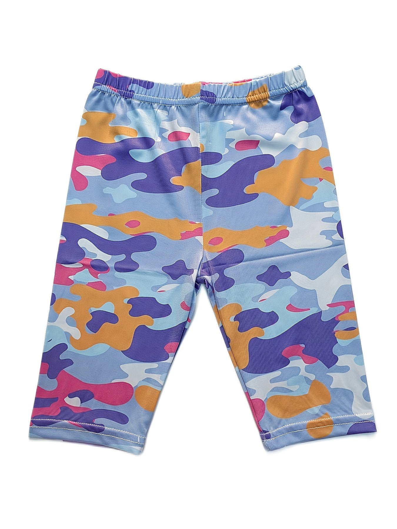 Girls' Camo Shorts Leggings for Dance Bike Outwear