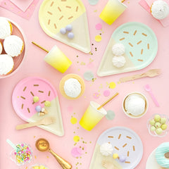 10pcs Ice Cream Party Plates 25 Disposable Paper Plates Sundae Party Supplies