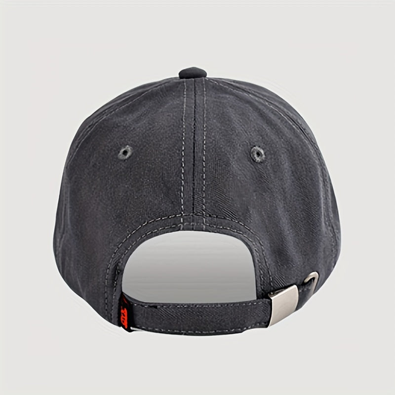 D Letter Baseball Cap Solid Soft Top Long Strap Back Casual Outdoor Dad Hat