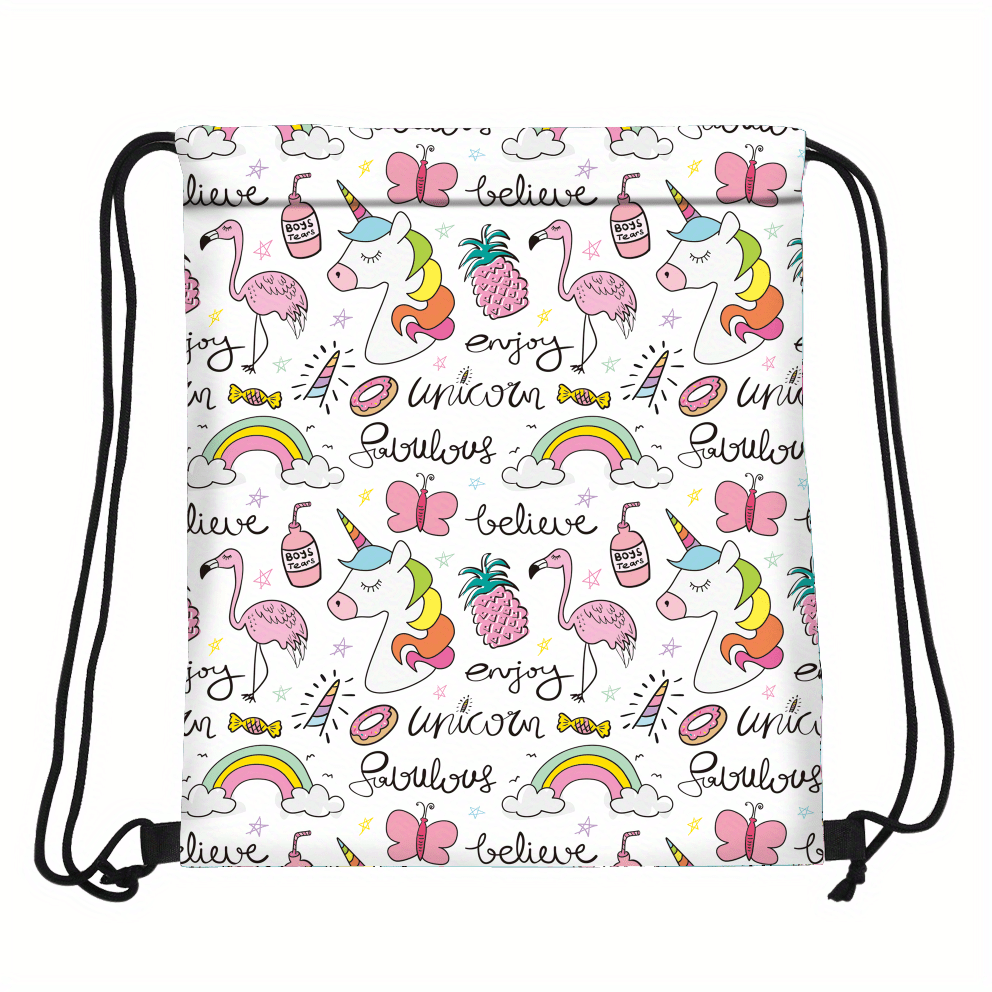 Cartoon Drawstring Bundle Backpack Waterproof Storage Bag