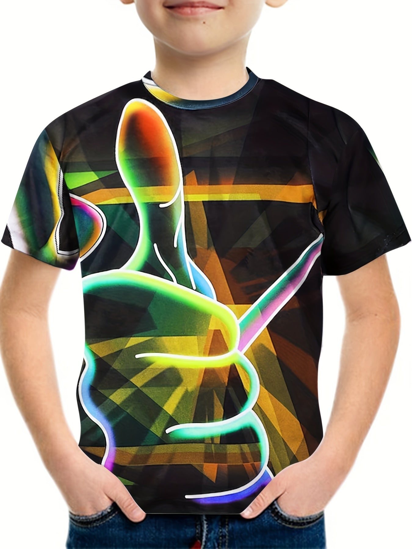 Boy's Thumb Up Graphic T shirt for Summer Outdoor