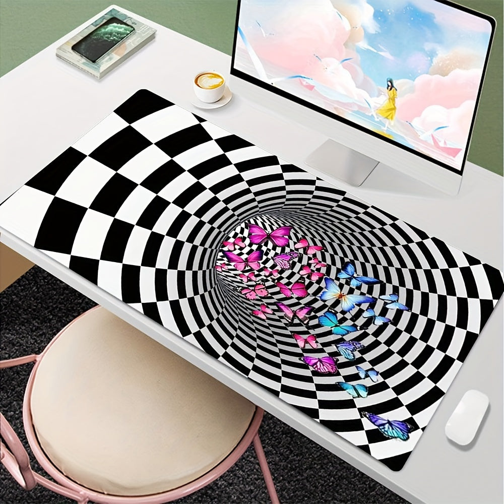 Butterfly Pattern Mouse Pad Non slip Washable Desktop Mat