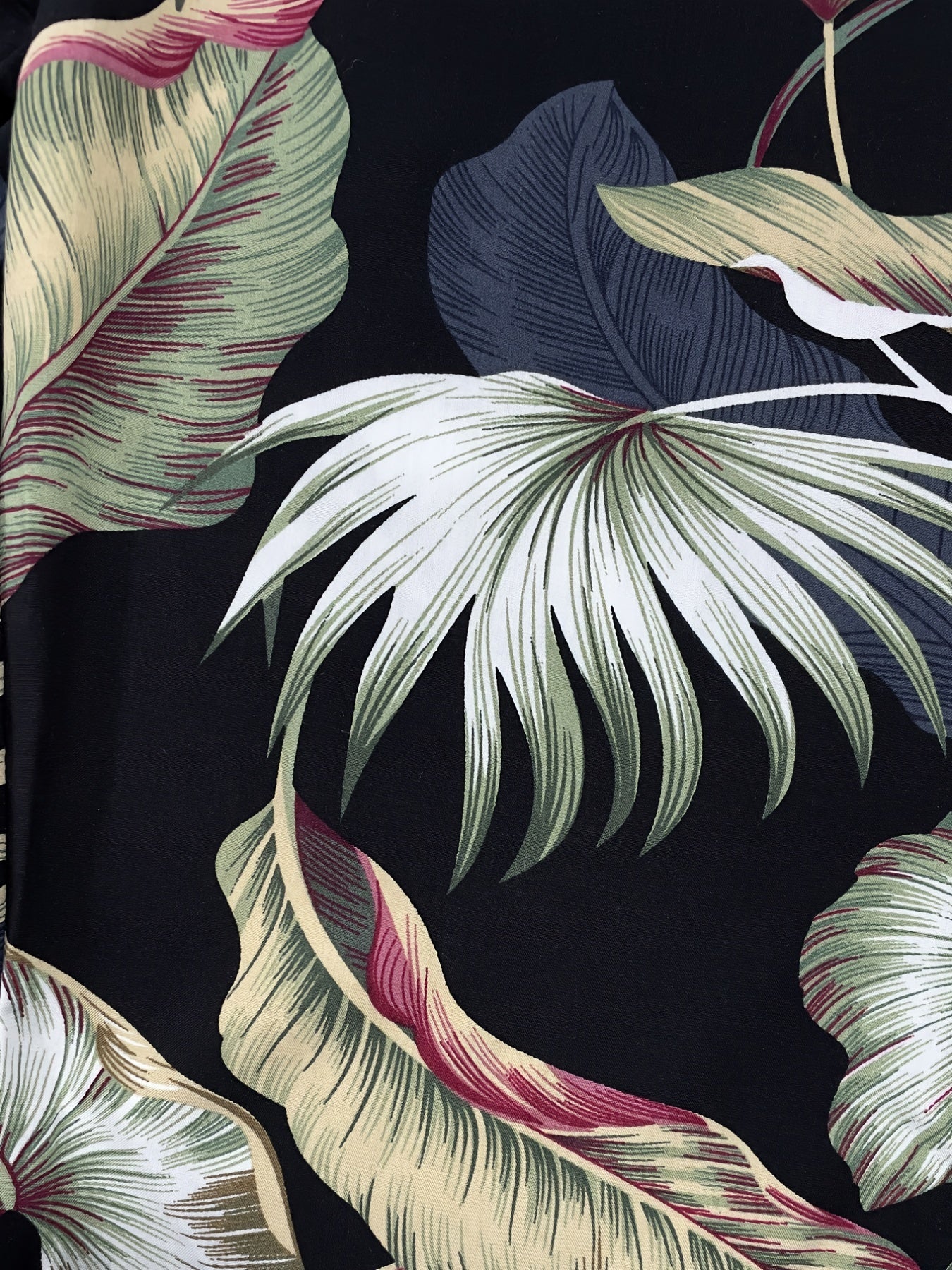 Tropical Print Joggers Elastic Waist Loose Pajamas Pants