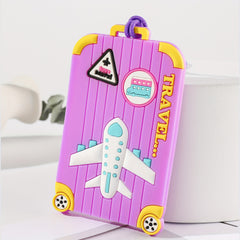 Stylish Print Silicone Tag Portable Reusable Luggage Tag Travel