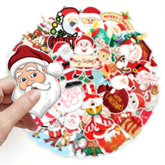 50 Christmas Doodle Stickers DIY Notebook Skateboard Water Cup Lug