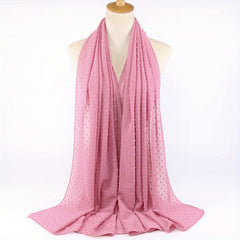 Chiffon Hijab Dotted Scarf Casual Shawl Bandana