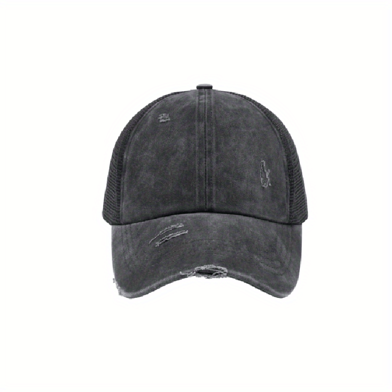 Men's Outdoor Denim Grid Hat Sunshade Cap All Seasons Universal Baseball Cap