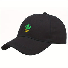 Cactus Embroidery Baseball Cap Adjustable Sunscreen Dad Hat
