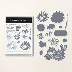 Cheerful Daisies Clear Stamps & Metal Dies DIY Craft Scrapbooking