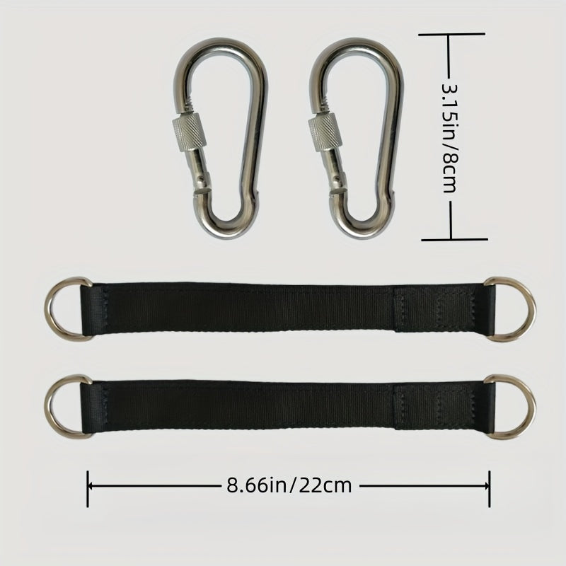 Heavy Duty Tree Swing Sling Set with Safety Latch & Carrying Bag