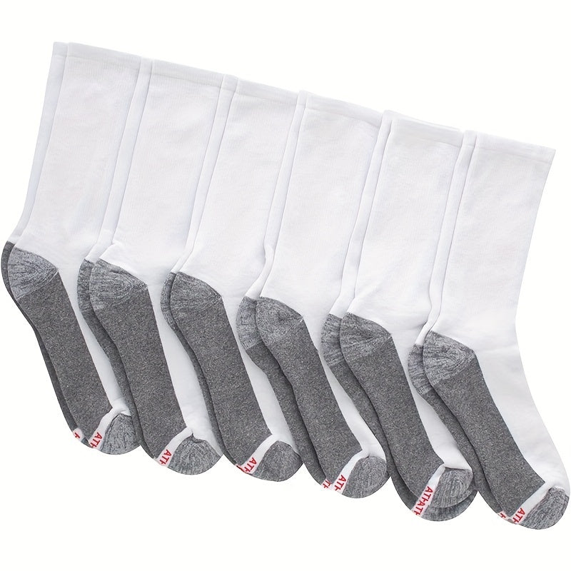 12 Pairs Sport Crew Socks Men Women Moisture Wicking Athletic Socks