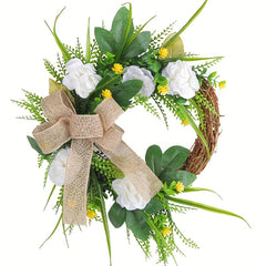 Simulation Magnolia Wreath for Spring and Autumn Decor