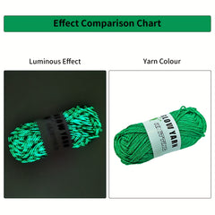 Glow In The Dark Yarn Orange Polyester Yarn For DIY Knitting Crocheting 50m