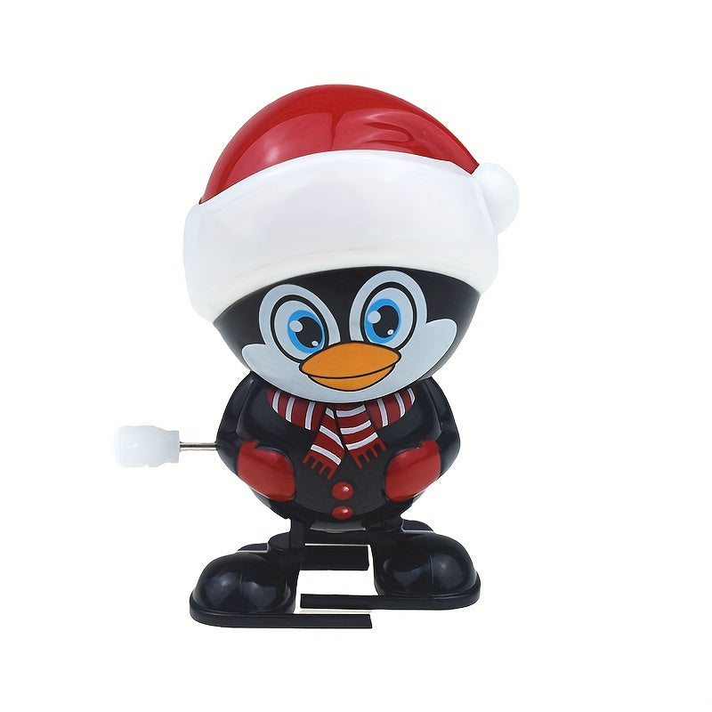 Wind Up Santa Claus Snowman Toy