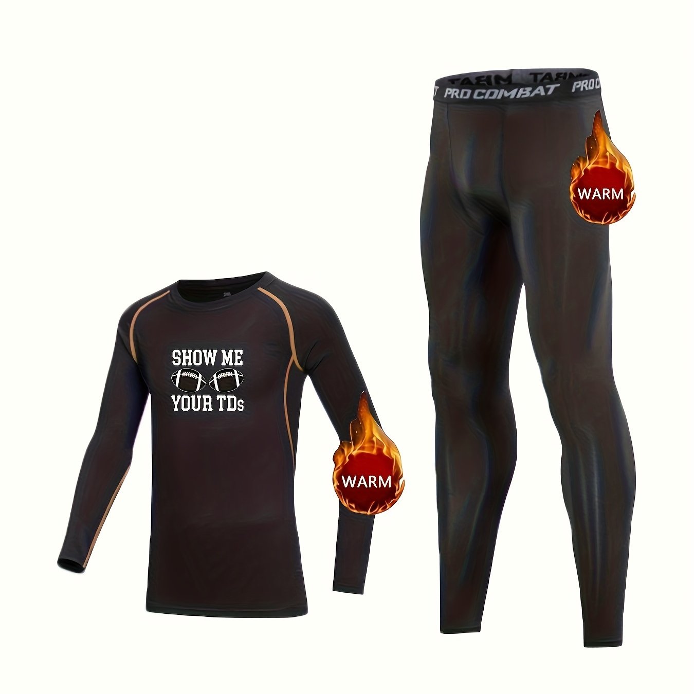 Kids Fleece Thermal Compression Football Set
