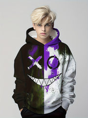 Funny Smiling 3D Print Boys Hoodie Spring Fall Kids Sweatshirt