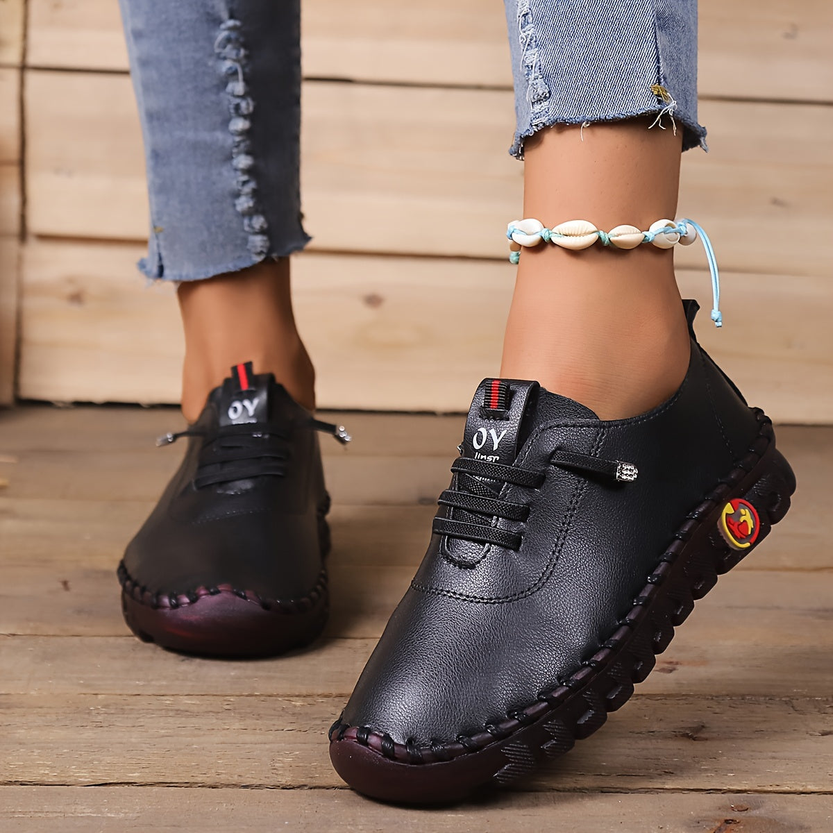 Soft Sole Flat Round Toe Loafers Shoes Lightweight Comfortable Breathable Skate