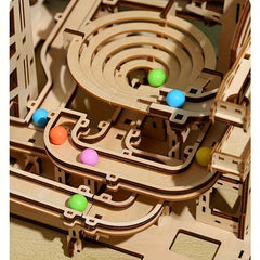 DIY 3D Jigsaw Puzzle Wooden Bead Roller Coaster Gift