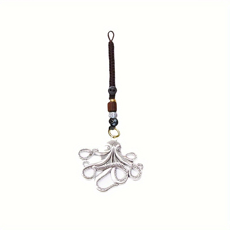 Vintage Alloy Octopus Keychain Pendant Gift For Men Women