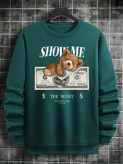 Rich Bear And Astronaut Print Boys Sweatshirt