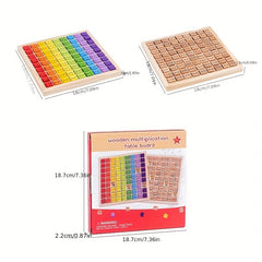 Wooden Math Multiplication 1-9 Times Tables Board Game