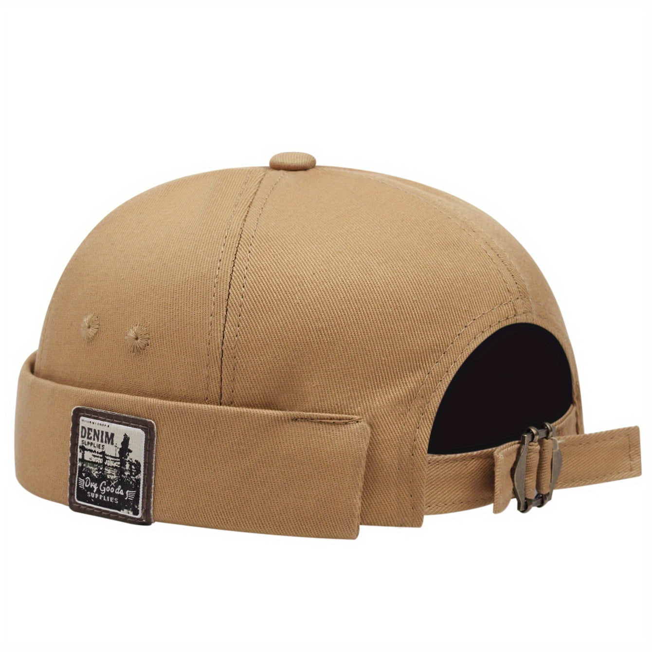 Retro Cotton Brimless Hat Cloth Label Cuff Men Women