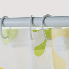 12pcs C Shaped Curtain Rings with Single Hook for Shower Curtains