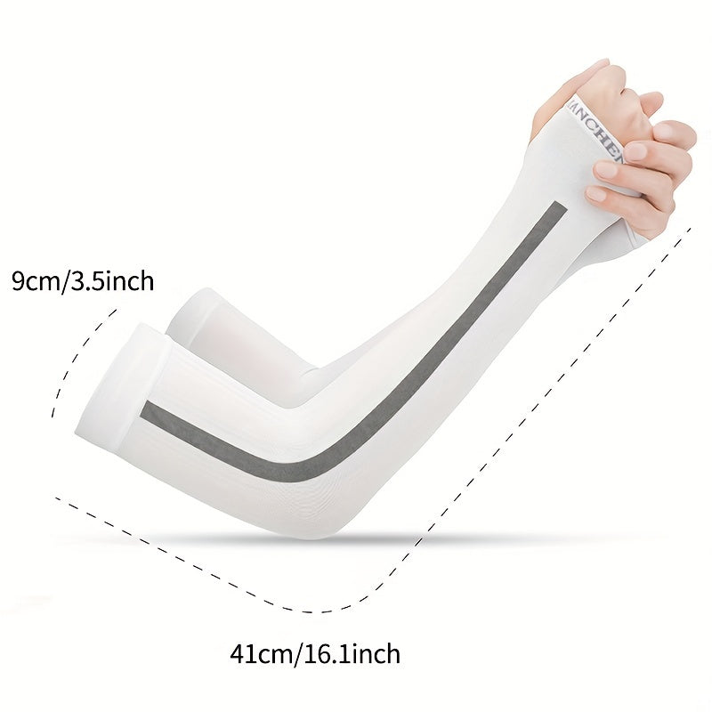 1 Pair Minimalist Striped Sunscreen Ice Sleeves