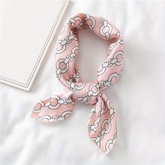 Classic Small Satin Square Scarf Bandana Head Wrap For Women
