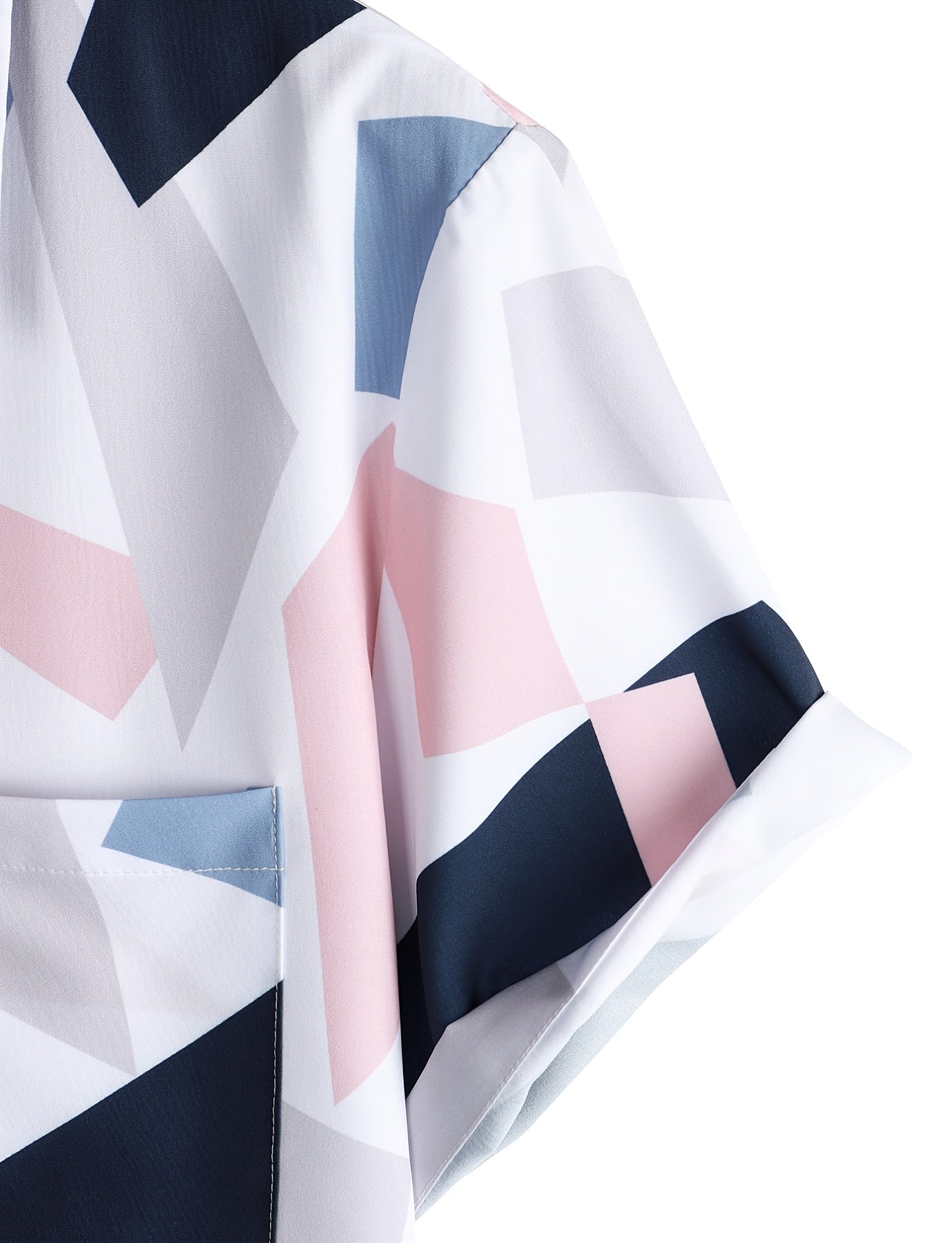 Men's Triangle Pattern Short Sleeve T-shirt - Summer Casual Wear