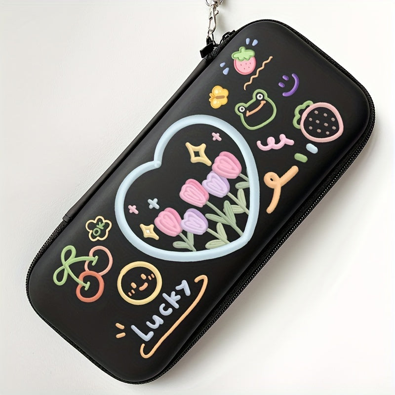 Lucky Switch Game Console Travel Bag Tulip Heart