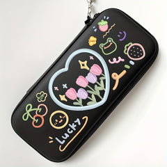 Lucky Switch Game Console Travel Bag Tulip Heart