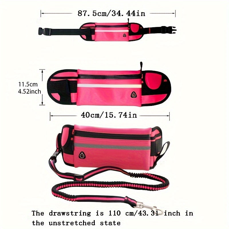 Running Waist Bag & Dog Leash Combo for Outdoor Jogging