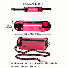 Running Waist Bag & Dog Leash Combo for Outdoor Jogging