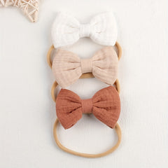 3pcs Baby Girls Nylon Headbands Bows Hair Accessories