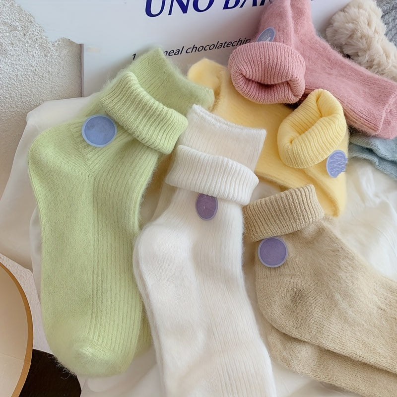 Cute Polka Dot Socks for Women 4 Pairs All Match Stockings